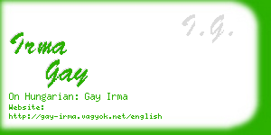 irma gay business card